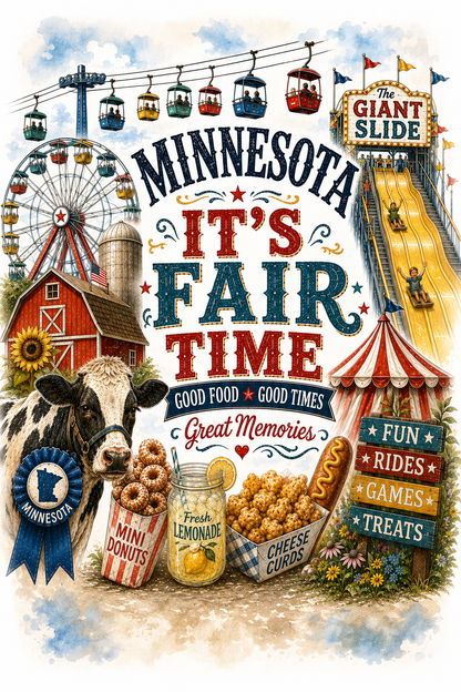It's Fair Time | Minnesota Themed Kitchen Towel
