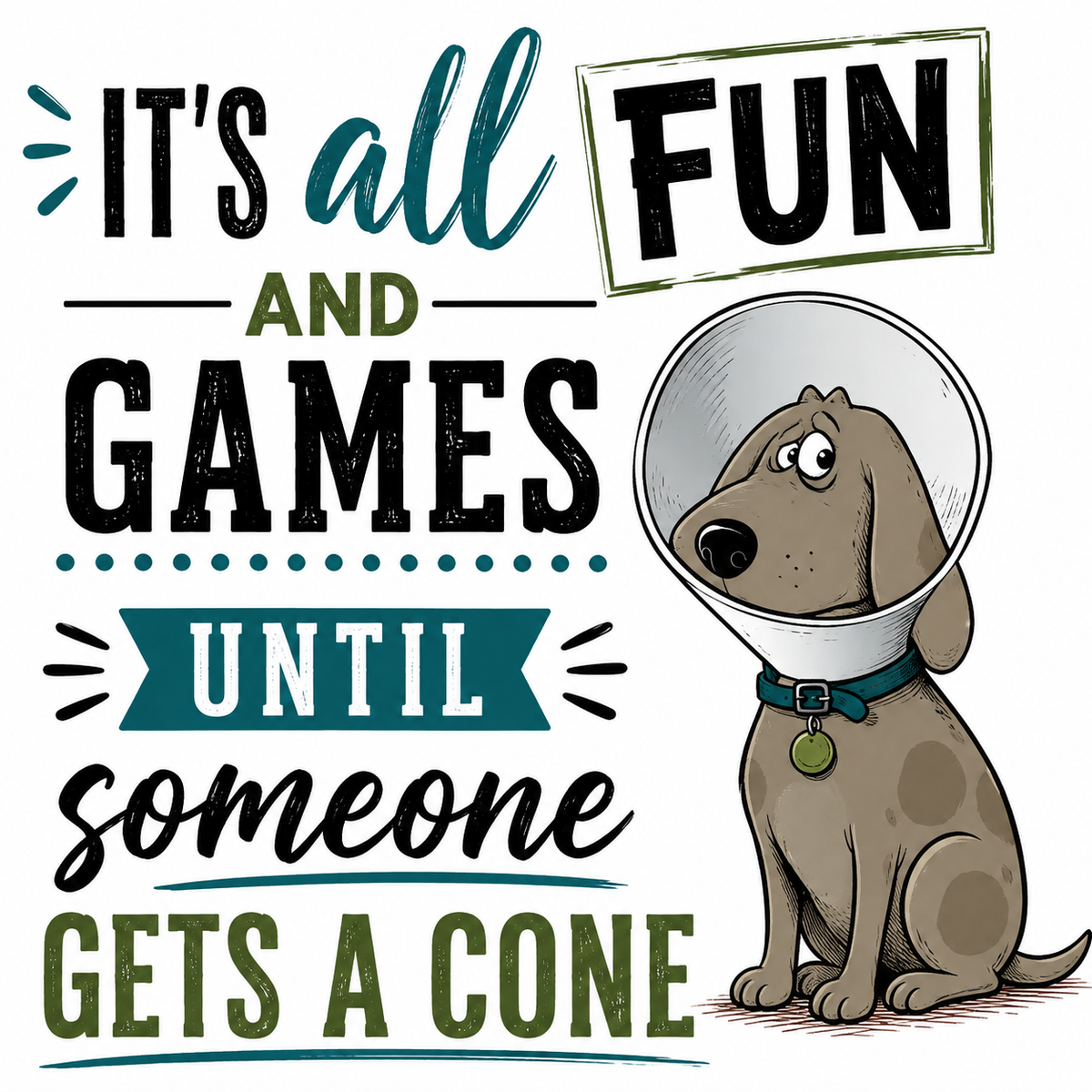 It's All Fun and Games Until Someone Gets a Cone | Funny Kitchen Towel | Funny Gift