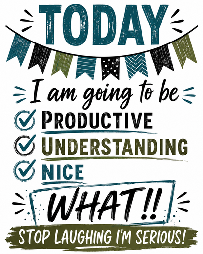 Today I'm Going to Be Productive | Funny Kitchen Towel | Sassy Gift