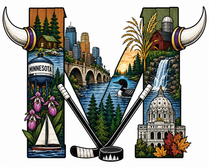M Is for Minnesota Kitchen Towel | Minnesota Gift