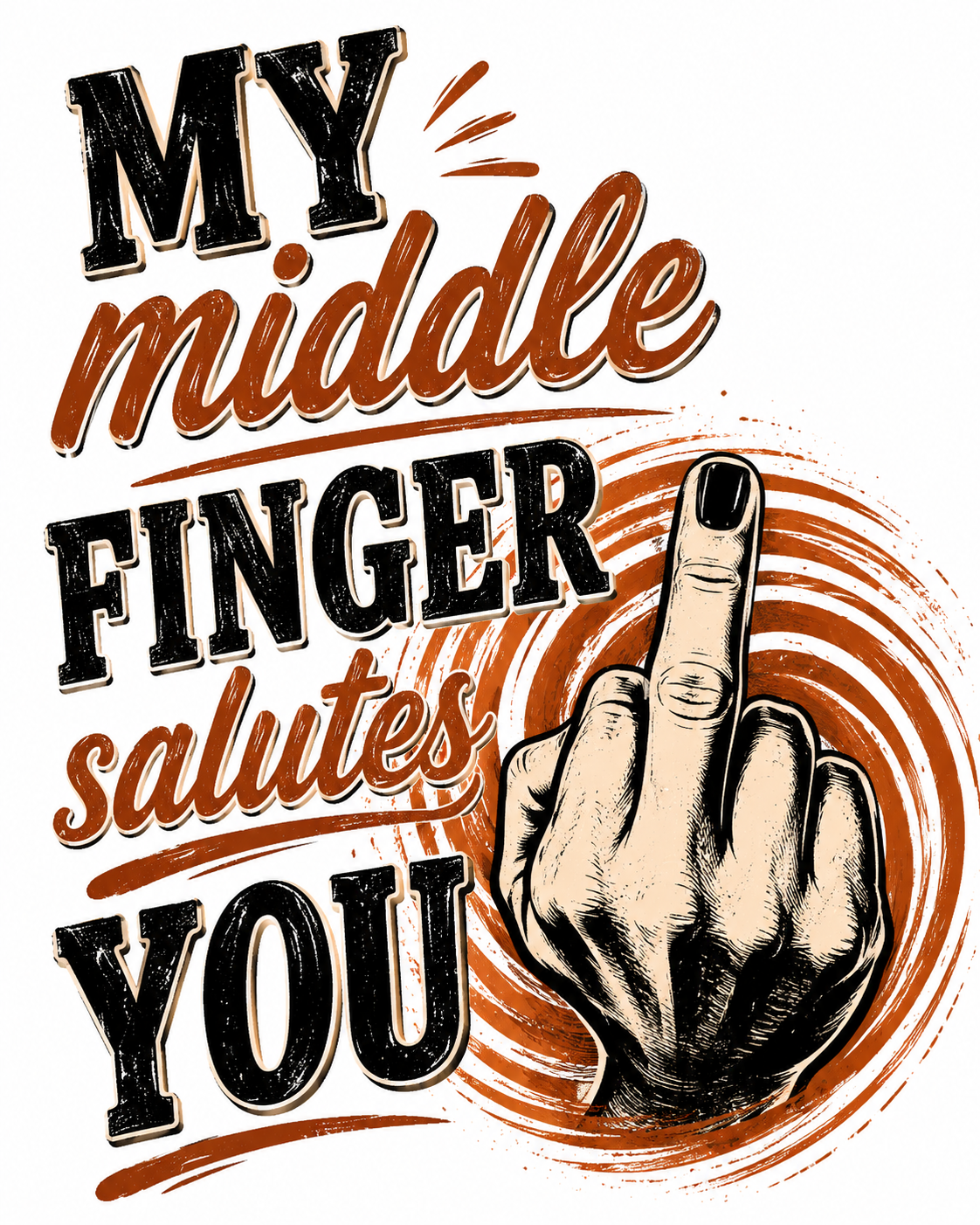 My Middle Finger Salutes You | Funny Sarcastic Kitchen Towel