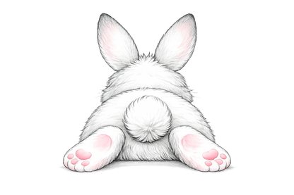 Flat Bunny  Kitchen Towel