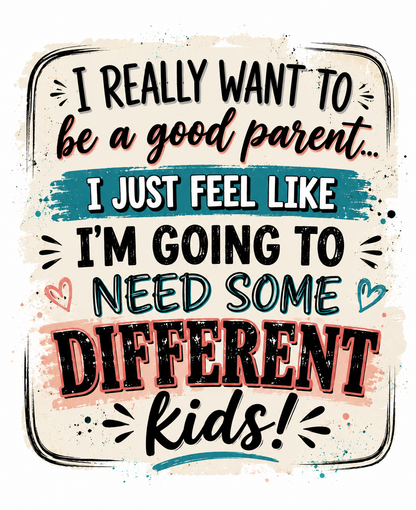 I really want to be a good parent.. Funny Kitchen Towel | Mom Funny Gift