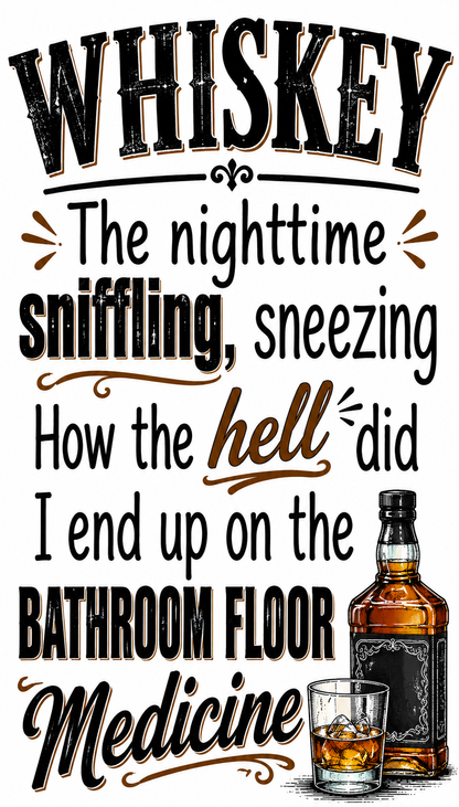 "The Nighttime Sniffing" Funny Whiskey Kitchen Towel | Whiskey Lover Gift