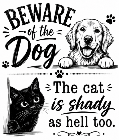 Beware of Dog Funny Pet Kitchen Towel | Pet Lover Gift