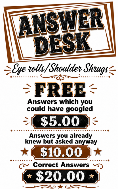 Answer Desk Kitchen Towel | Work Gift