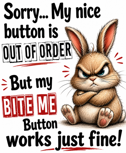 Sorry My Nice Button Is Out of Order | Funny Kitchen Towel