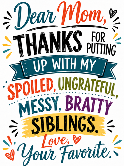 Dear Mom ... | Funny Mom Kitchen Towel
