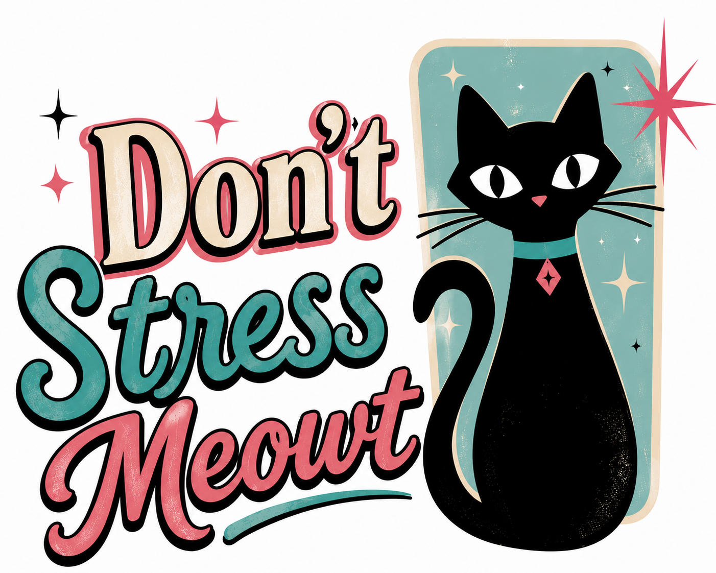 Don't Stress Meowt Funny Cat Kitchen Towel | Cat Lover Gift