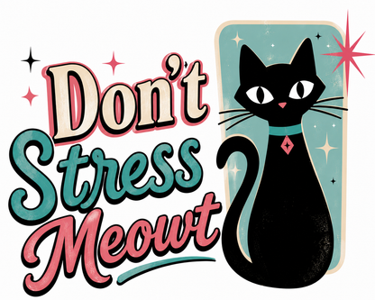 Don't Stress Meowt Funny Cat Kitchen Towel | Cat Lover Gift