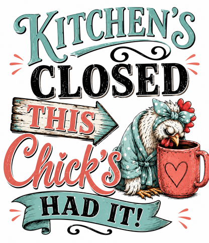 Kitchen Closed Funny Chicken Kitchen Towel | Chicken Lover Gift