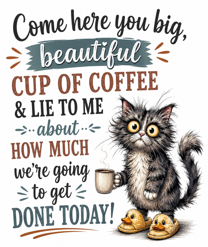 Come here you big beautiful cup of coffee Funny Kitchen Towel | Coffee Lover Gift