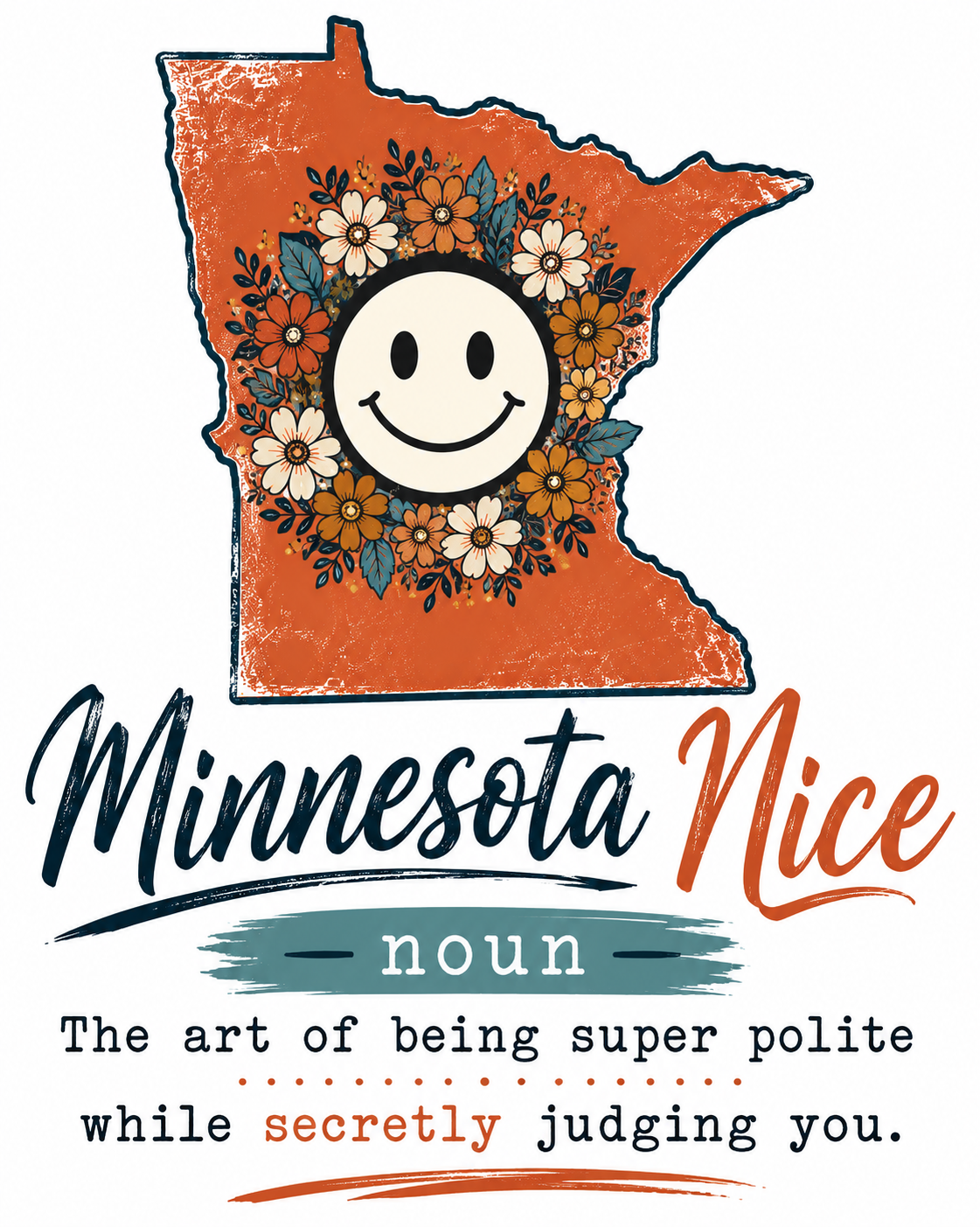 "Minnesota Nice" Funny Minnesota Kitchen Towel | Minnesota Gift