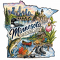 Minnesota Gift Set Towel, Mug, & Magnet in 3 Designs Choices
