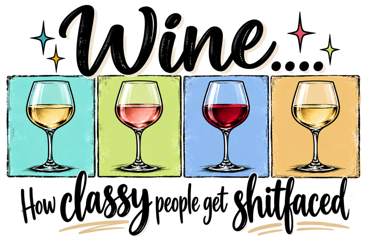 Wine: How Classy People Get Shitfaced Kitchen Towel | Wine Gift