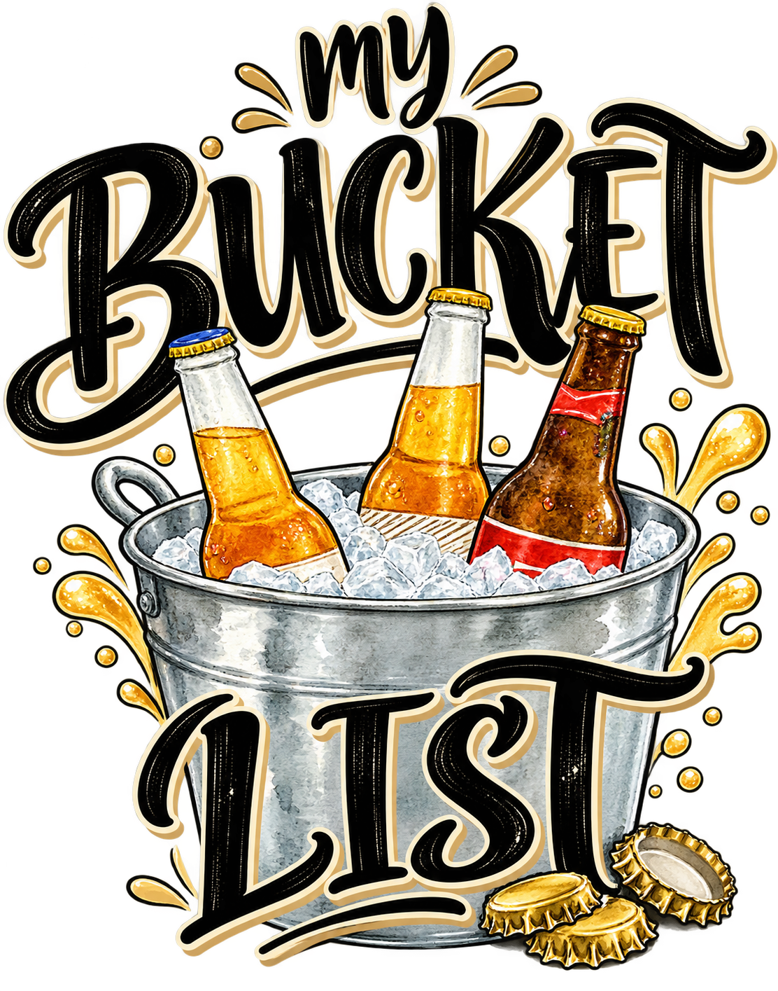 My Bucket List Funny Kitchen Towel