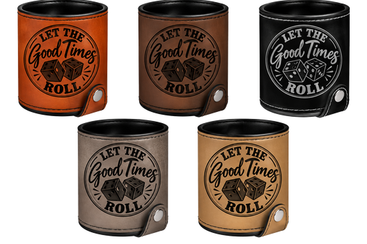 Let the Good Times Roll Leatherette Dice Cup
