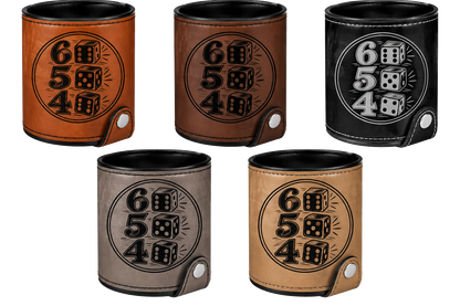 6 5 4 Leatherette Dice Cup