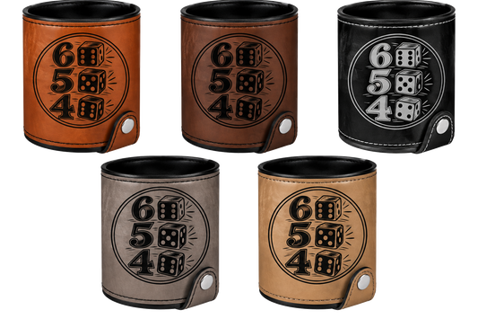 6 5 4 Leatherette Dice Cup