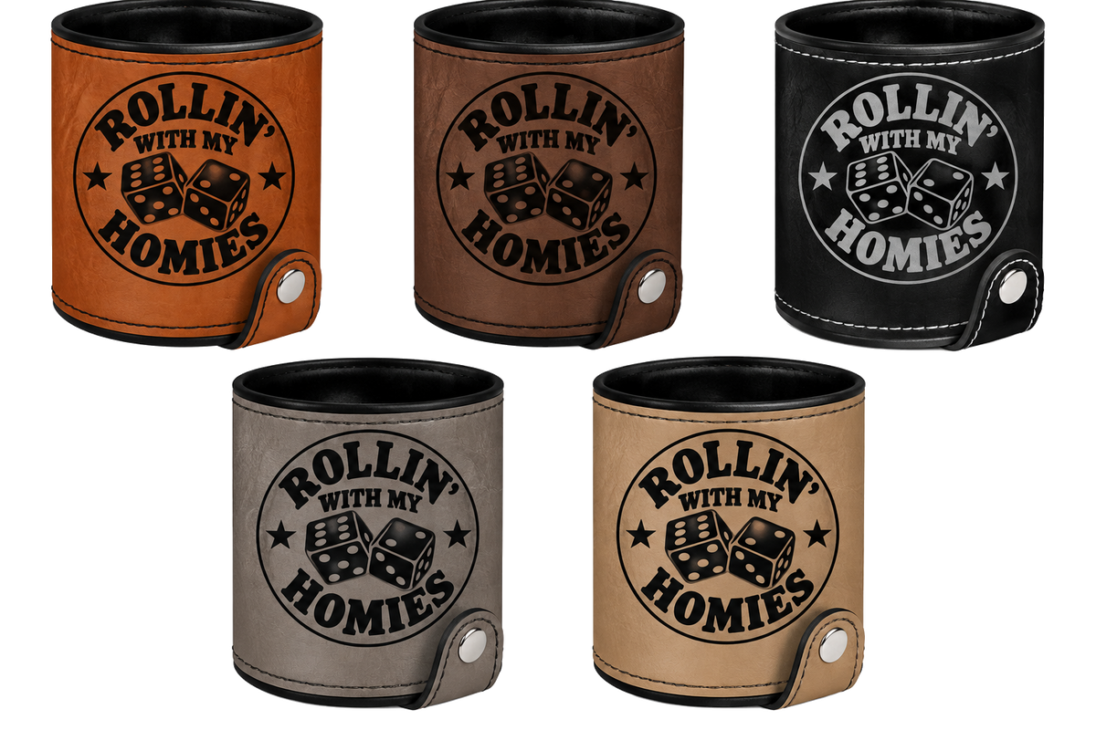 Rolling with My Homies Leatherette Dice Cup