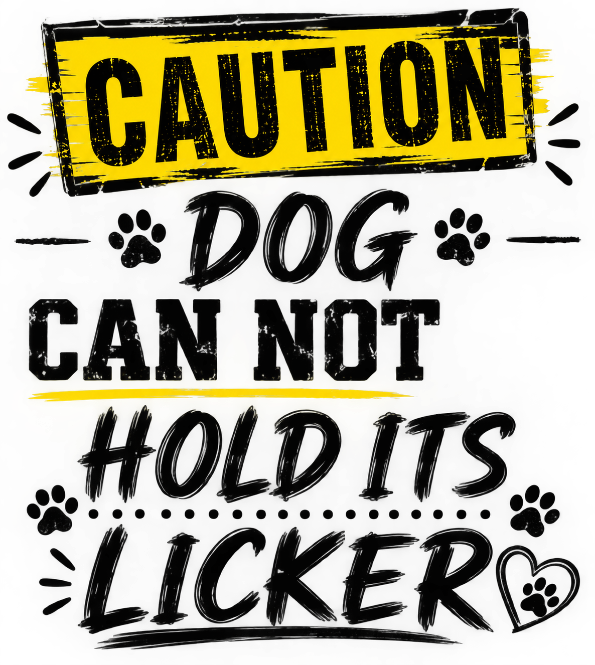 Caution Dog Cannot Hold Its Licker Kitchen Towel | Dog Lover Gift