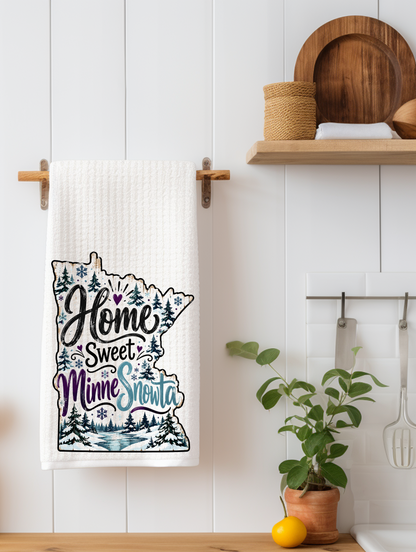 Home Sweet MinneSnowta Kitchen Towel | Minnesota Gift