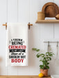I think being cremated is my last chance Kitchen Towel - Waffle Weave Kitchen Towel