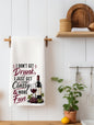 I Don't Get Drunk, I Just Get Less Classy Funny Wine Kitchen Towel | Wine Lover Gift