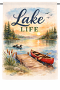 Lake Life Garden Flag