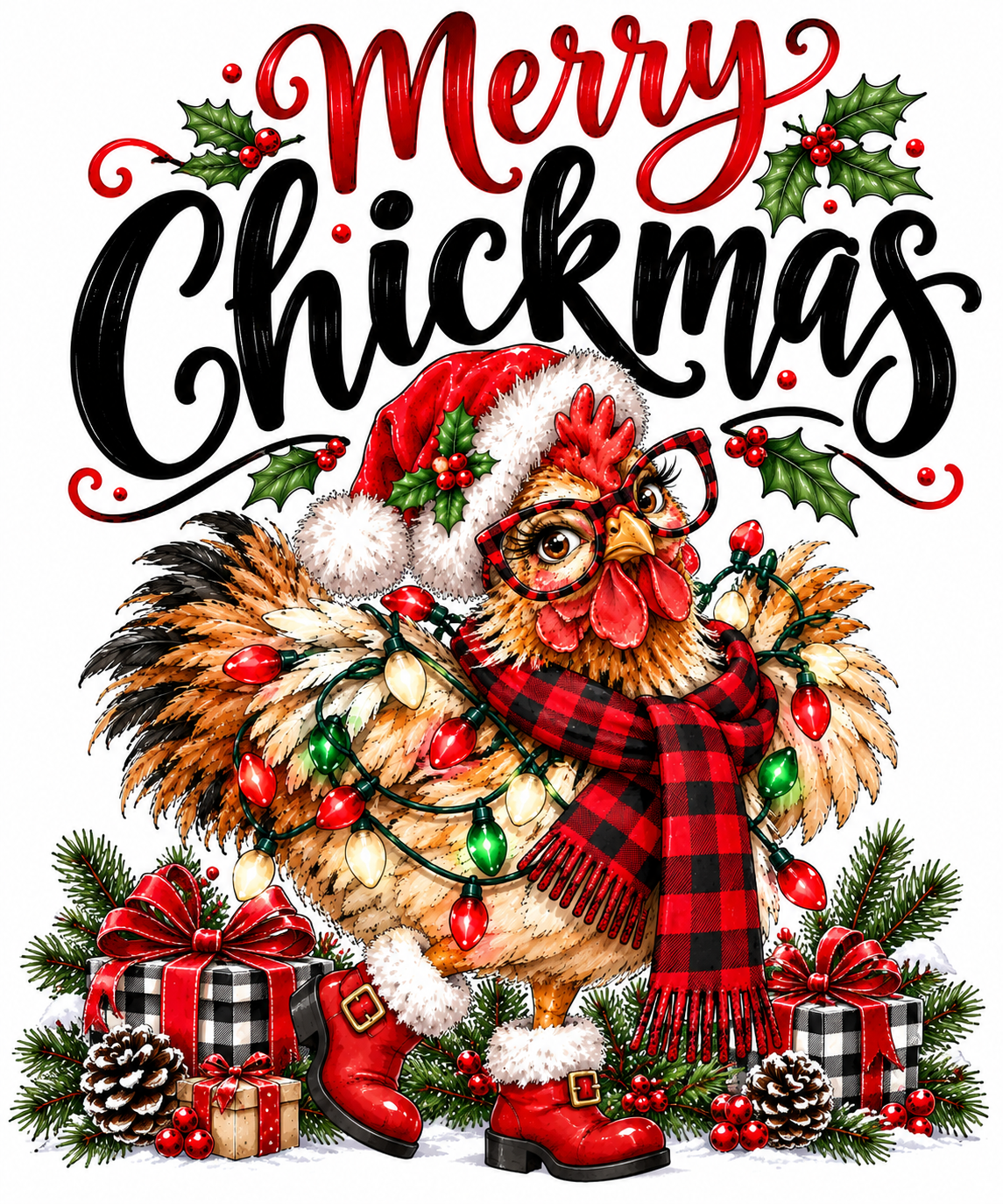 Merry Chickmas | Funny Chicken Towel