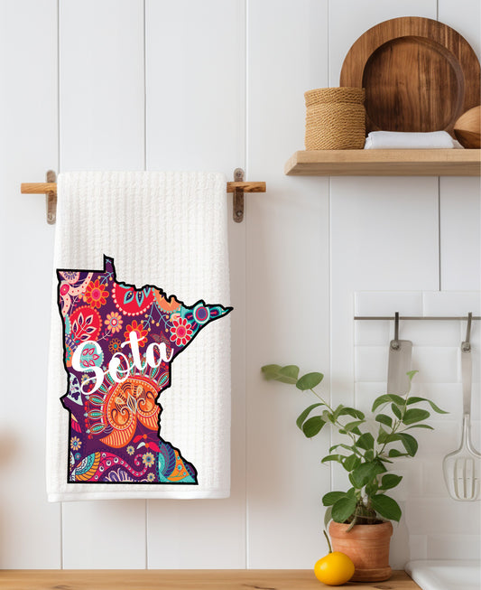 Retro Fun Floral Sota Kitchen Towel
