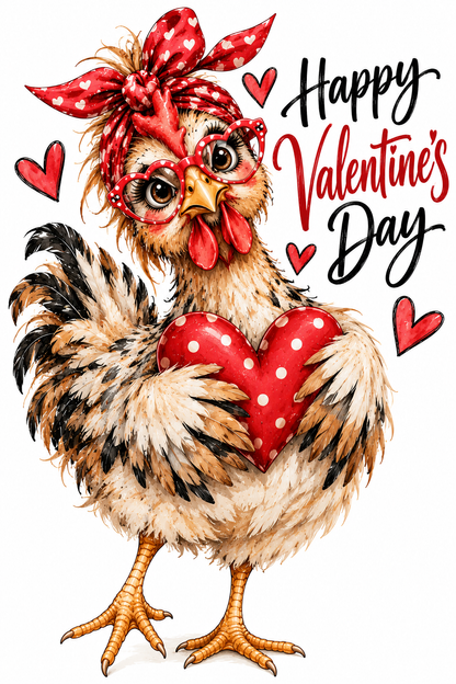 Valentine’s Day Chicken Kitchen Towel | Chicken Lover