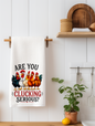 "Are You Clucking Serious?" Funny Chicken Kitchen Towel | Farmhouse Gift