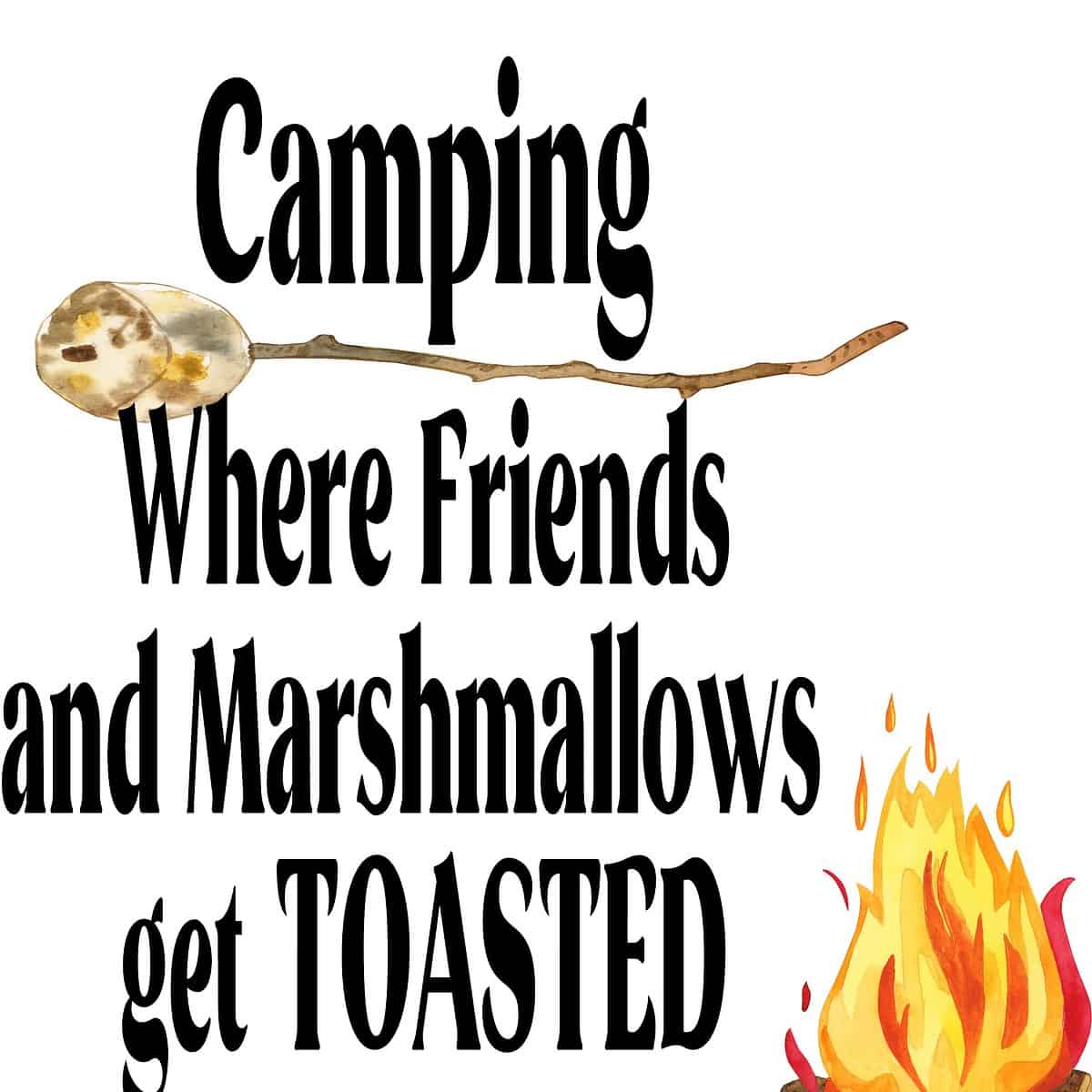 Camping where Friends Kitchen Towel image 0
