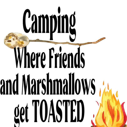 Camping where Friends Kitchen Towel image 0