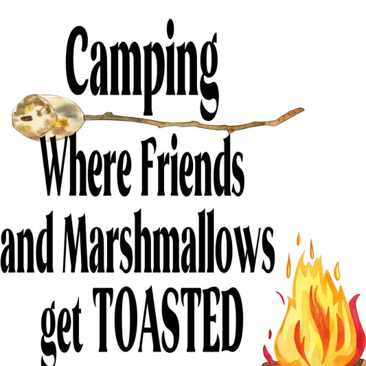 Camping where Friends Kitchen Towel image 0