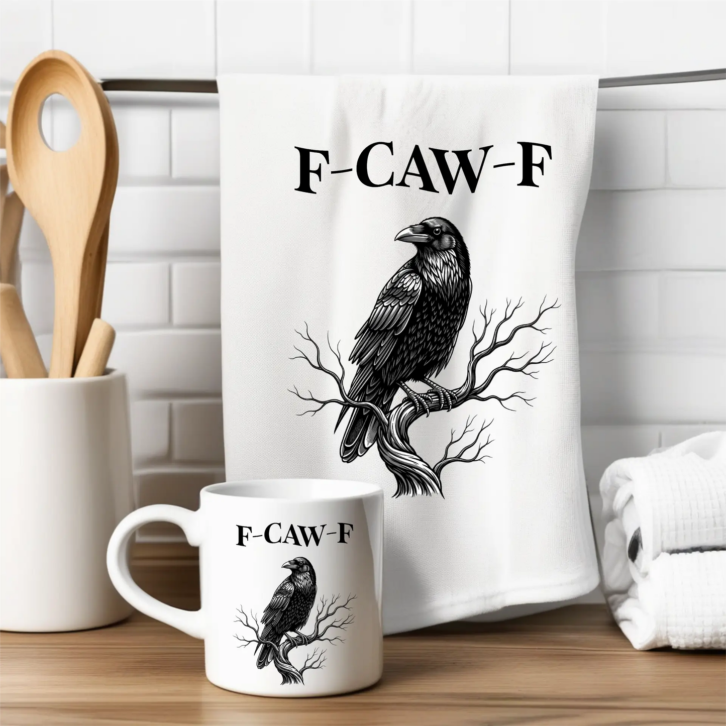 F CAW F Towel & Mug Set image 0