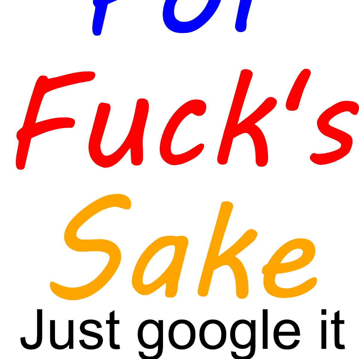 For F Sake Just Google It image 0