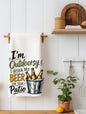 I'm Outdoorsy I drink beer | Beer Drinker  Gift | Funny Kitchen Towel