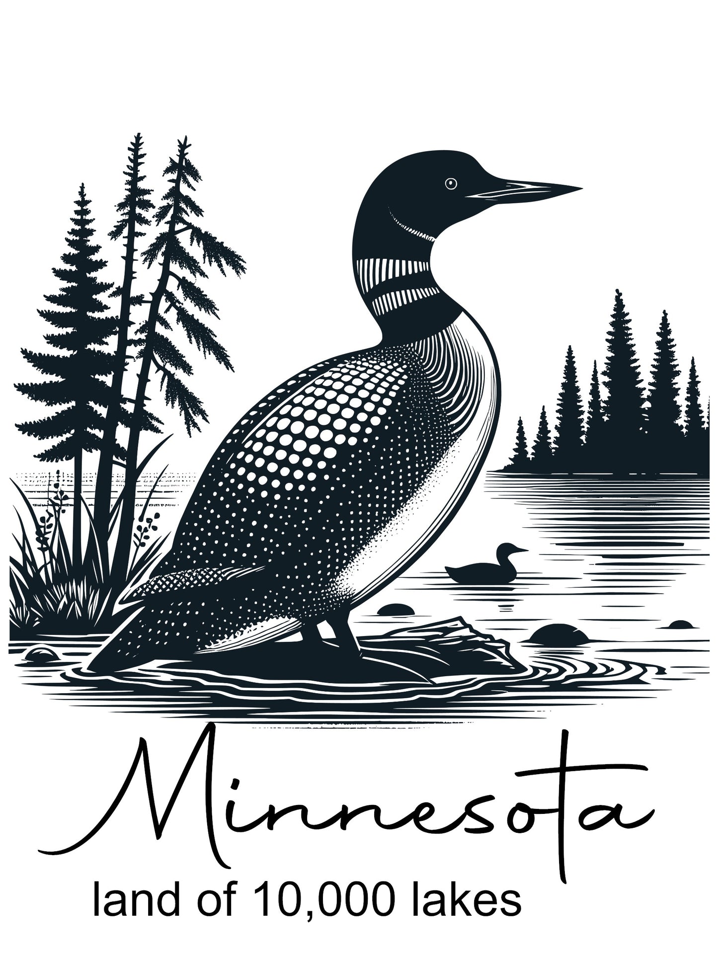 Minnesota Loon Kitchen Towel