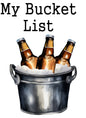 My Bucket List Green Bottles Kitchen Towel