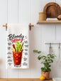 Bloody Mary Recipe Kitchen Towel | Booze Lover Gift | Bar Decor