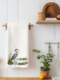 Blue Heron Kitchen Towel | Bird Lover Gift