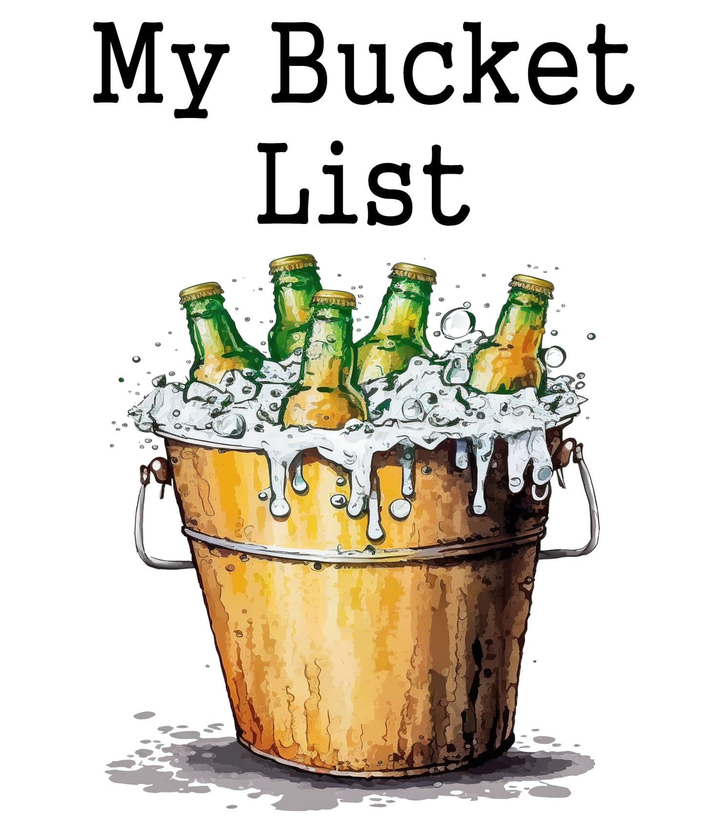 My Bucket List Green Bottles Kitchen Towel