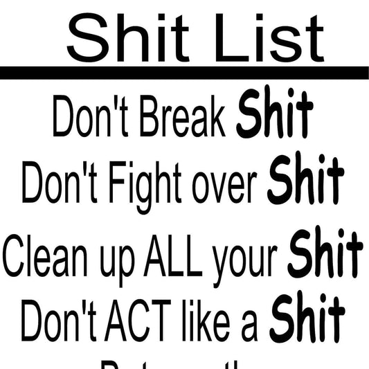Moms S%^t list Kitchen Towel image 0