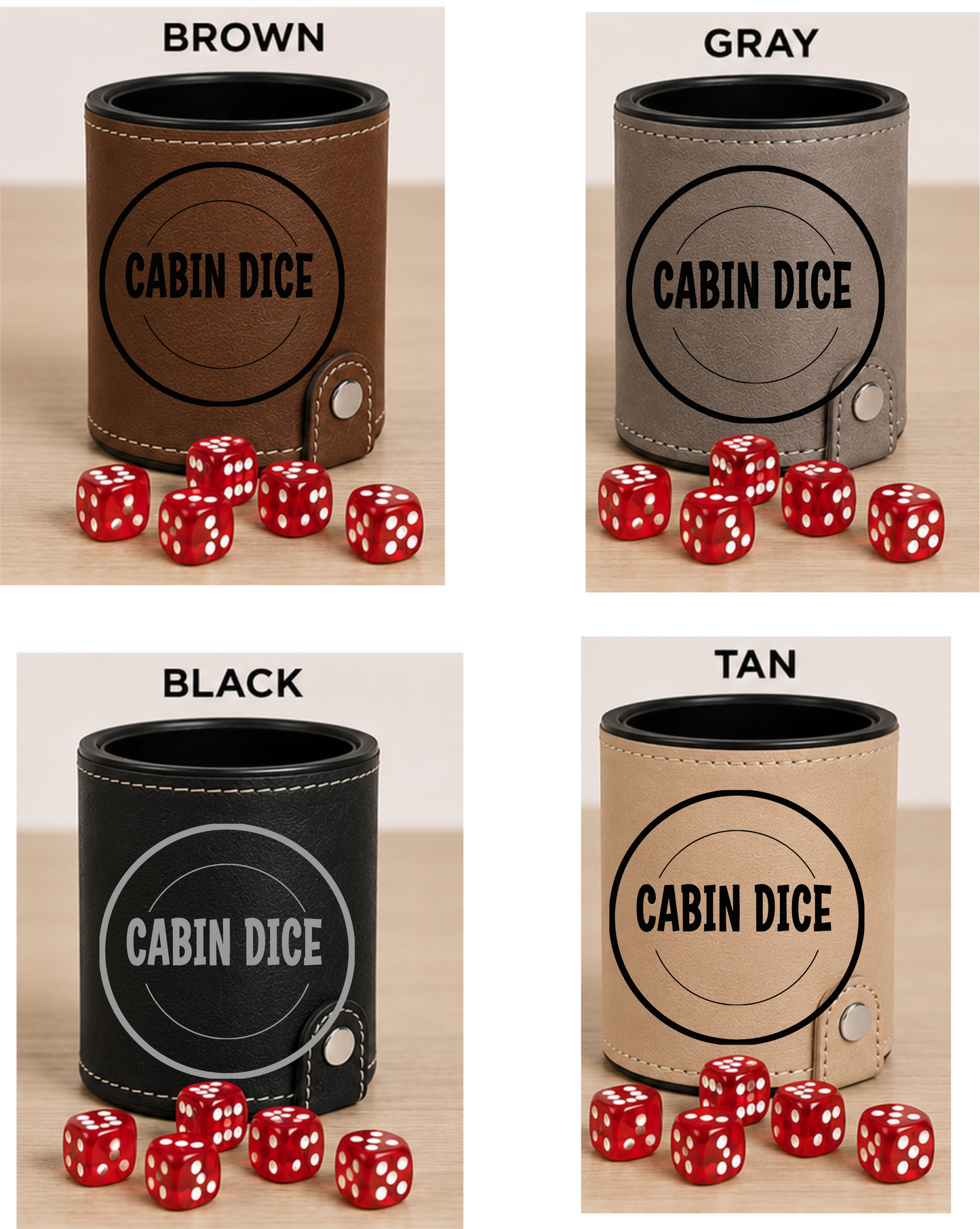 Dice Cup Cabin Dice - Leatherette Dice Cup