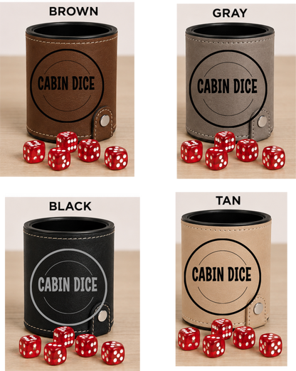 Dice Cup Cabin Dice - Leatherette Dice Cup