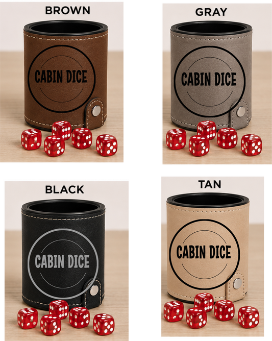Dice Cup Cabin Dice - Leatherette Dice Cup
