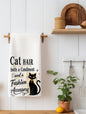 Cat hair both a Condiment Funny Cat Kitchen Towel | Cat Lover Gift