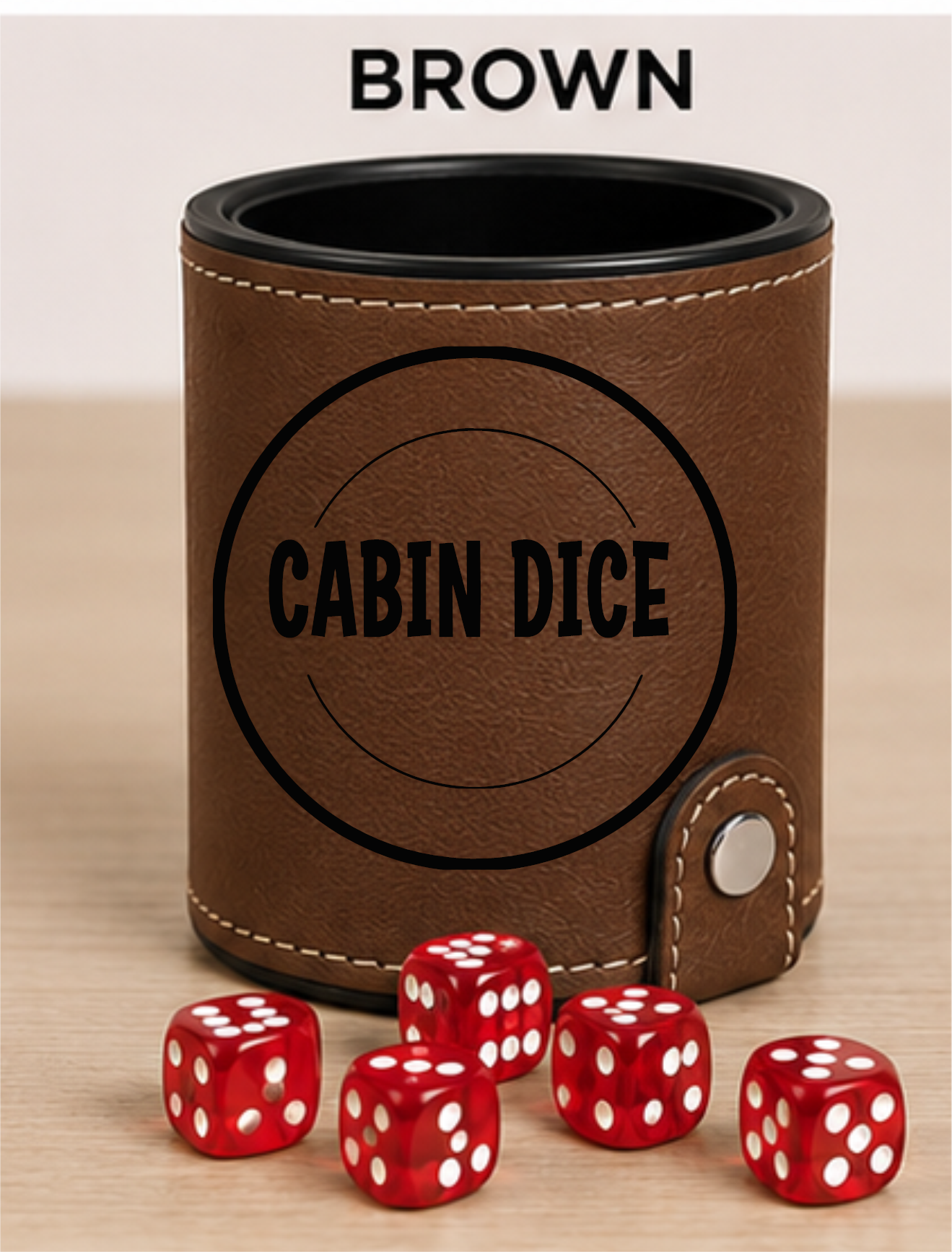 Dice Cup Cabin Dice - Leatherette Dice Cup